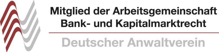 Logo des Deutschen Anwaltvereins, Mitglied der Arbeitsgemeinschaft Bank- und Kapitalmarktrecht.